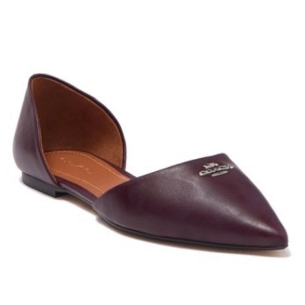 Coach Pointed Toe Leather Flat shoes - Picture 1 of 10